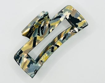 Haarklammer Acetat Hairclip Haaraccessoire Haarspange SQUARE CAMOUFLAGE