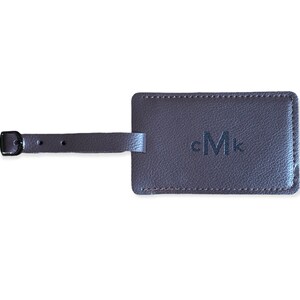 Leather Luggage Tag with Initials/Luggage Tags Personalized/Personalized Travel Gifts/Custom Leather Bag Tags/Travel Gifts/RFID Luggage Tag