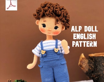 Amigurumi-Muster ALP-Puppe, Häkelgeschenke, Plüsch, druckbares PDF-Tutorial, Englisch