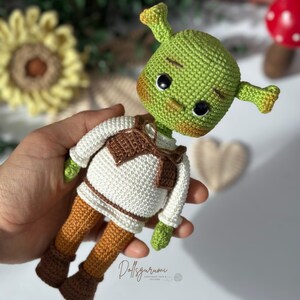 Amigurumi Pattern Shrek Doll Crochet Gifts Plush Printable PDF Tutorial ...