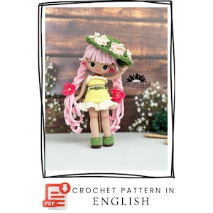 Amigurumi Pattern Lora Doll Crochet Gifts Plush Printable PDF Tutorial English