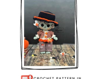 Patrón Amigurumi Muñeco JACK Crochet Regalos Peluche Imprimible Tutorial PDF Inglés