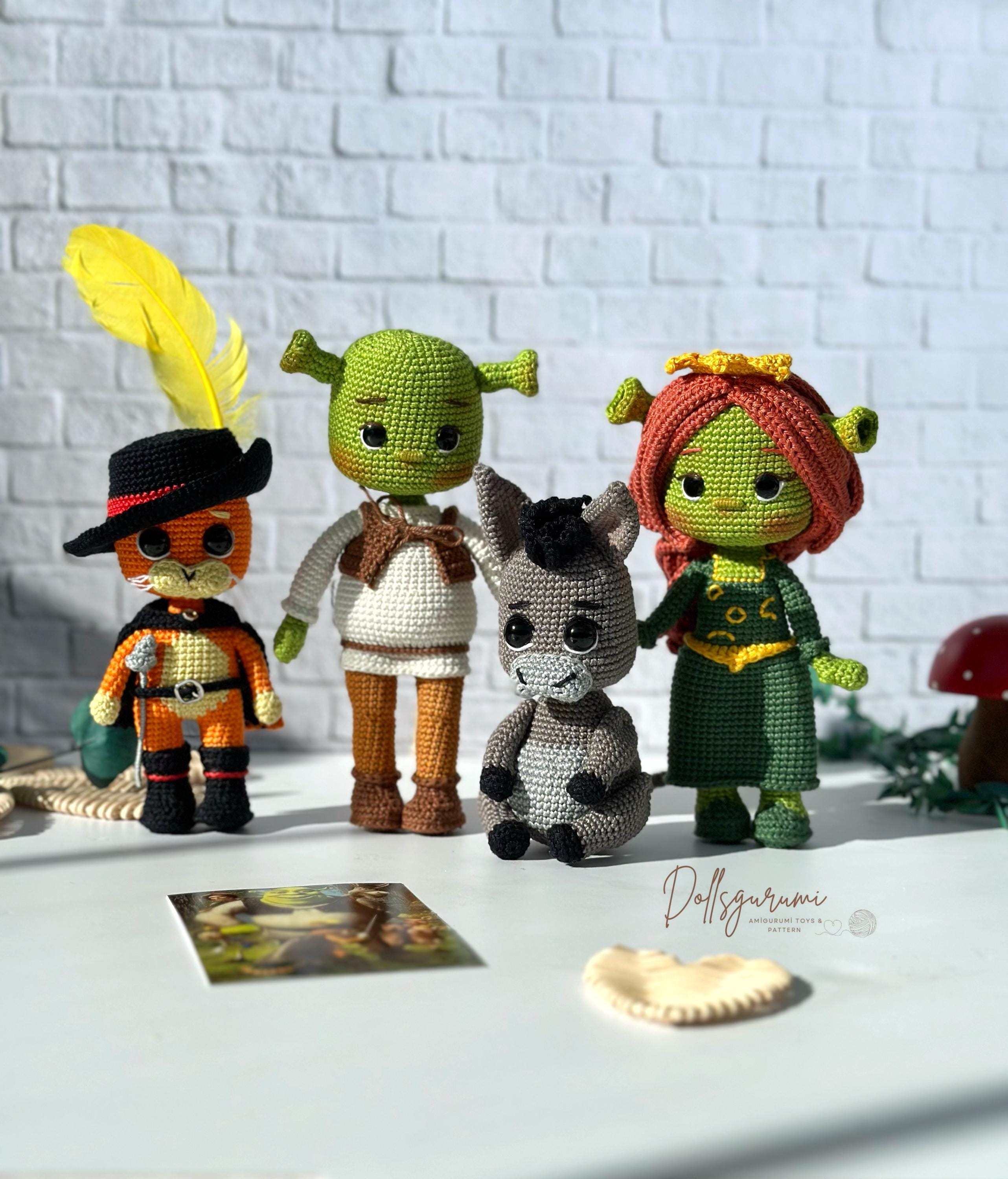 Shrek Theme Pattern Amigurumi Pattern Shrek Crew Crochet Gifts Plush Printable PDF Tutorial ...