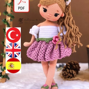 Amigurumi Pattern Arya Doll Crochet Gifts Plush Printable PDF Tutorial English