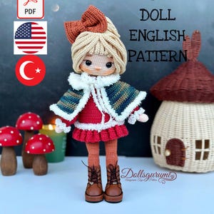 Amigurumi Pattern Adel Doll Crochet Gifts Plush Printable PDF Tutorial English