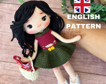 Amigurumi Pattern Ayşecik Doll Crochet Gifts Plush Printable PDF Tutorial English