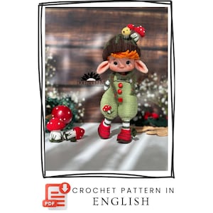Amigurumi Pattern ELF ALDER Doll Crochet Gifts Plush Printable PDF Tutorial English