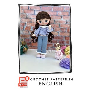 Amigurumipatroon Violet pop gehaakte cadeaus pluche afdrukbare pdf-zelfstudie Nederlands