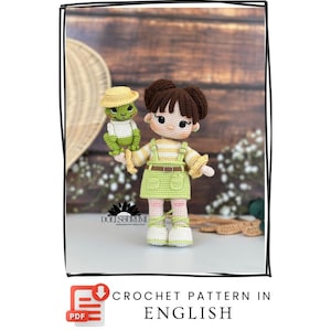 Amigurumi Pattern Sara & Froky Doll Crochet Gifts Plush Printable PDF Tutorial English