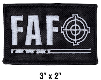 FAFO Embroidered Patch – Tactical Hook Backing (3" x 2")