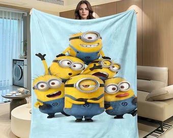 Manta dos Minions, Manta de Meu Malvado Favorito, Manta de Flanela Macia para Crianças, Presente dos Minions