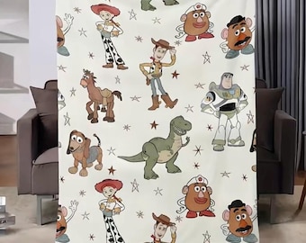 Manta infantil Cowboy Adventure, manta com personagem de brinquedo do Velho Oeste, manta macia e aconchegante para meninos