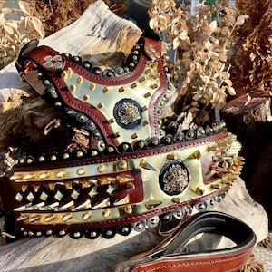 Leather Dog collar, Harness and leash set