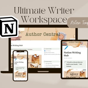 Ultimate Notion Workspace for Writers | Simple Notion Dashboard for Writing, Fanfiction, novels, character creation, and plotting
