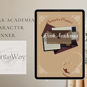 Dark Academia inspired character worksheets, character creator, character builder for novelists and fanfiction writers