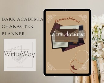 Dark Academia Character Planner: Novelist Worksheets (Digital Download)