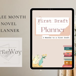 Planificador de novelas de 3 meses / Planificador de novelas imprimible / Programa de escritura / Planificador de novelas tamaño A4 y carta / Escritores