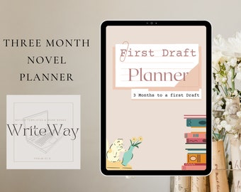3-Month Novel Planner: First Draft Writing Schedule (A4 & Letter) (Digital Download)