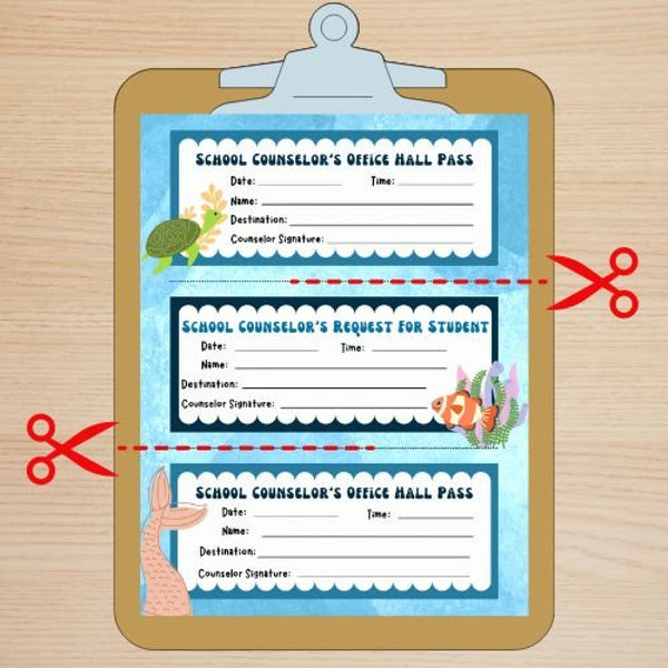 valentine no homework pass Personalized Student Hall Passes, Download & Print Under The Sea Hall Pass
