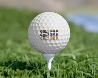 Golf Balls, Gold Dad, Father's Day Gift, Gift For Him, Retro Father's Day Gift, Retro Golf, Sport's Gift