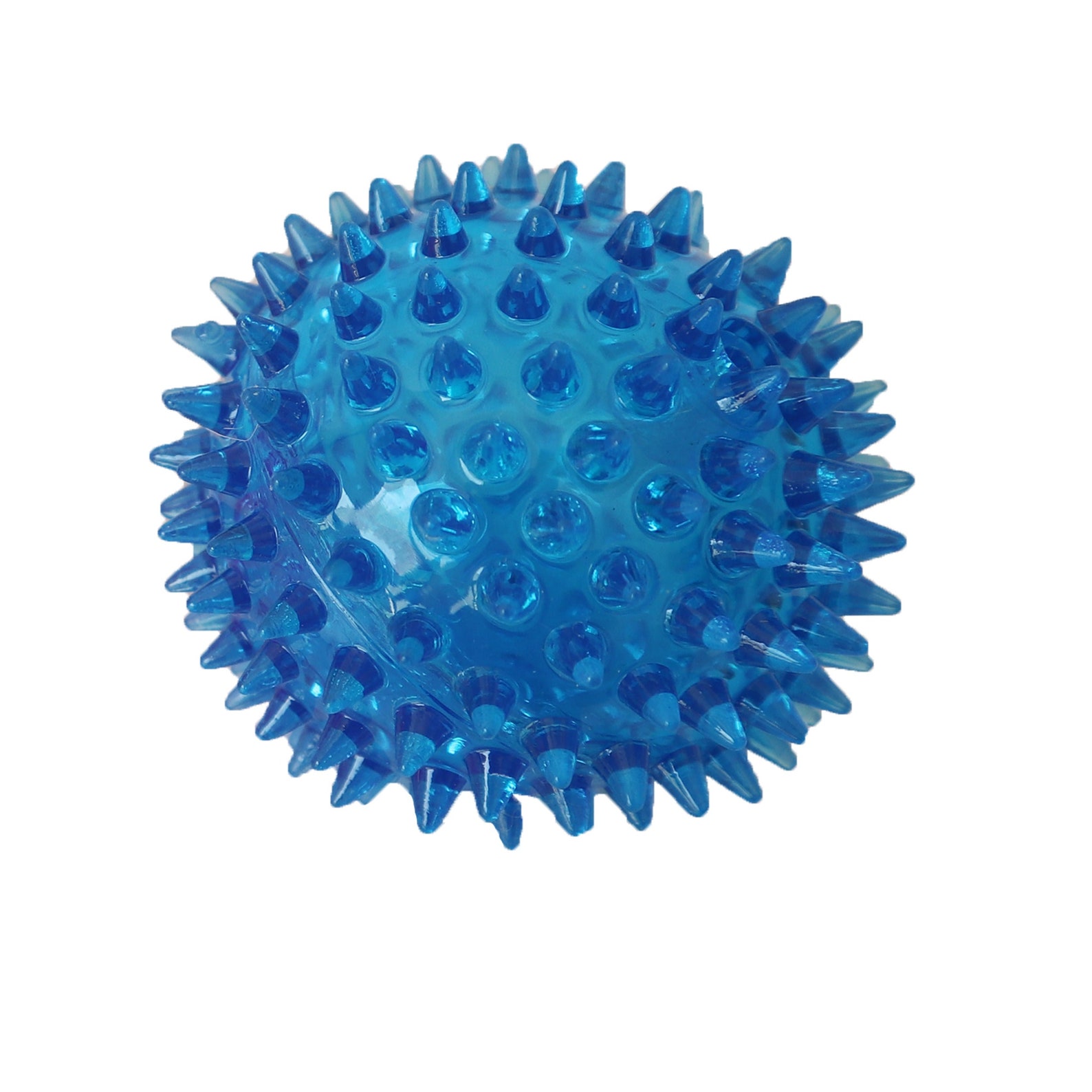 Squeaky Blue Spiky Ball Dog Toy Etsy