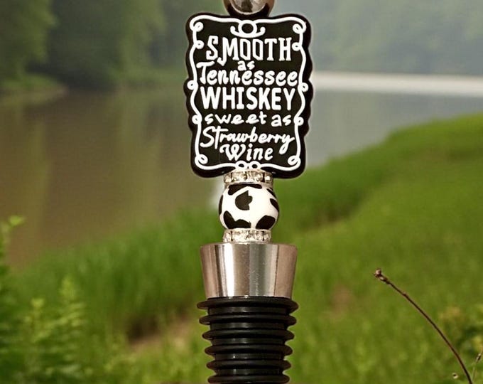 Handmade Stainless Steel Wine Bottle Stopper, personalized Whiskey & Wine