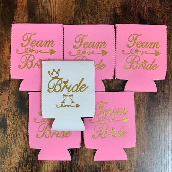 Bridal party collapsible can coozies