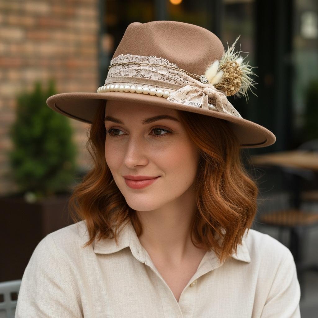 Vintage Style Rancher Hat, Western, Boho, Fedora, Boater  display picture 2