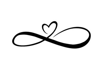 Signe de l'infini SVG | Coeur infini signe SVG | Amour infini SVG | Fichier de découpe pour Cricut/Silhouette
