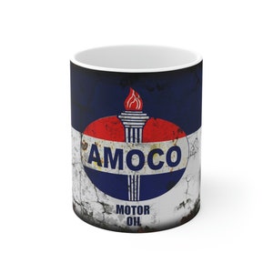 Retro Motor Oil Can Replica Coffee Mug, Mechanic Gift, Ceramic Mug, Dad Gift, Car Guy, Old Fashion Replica, Tea, Hot Chocolate, Amoco