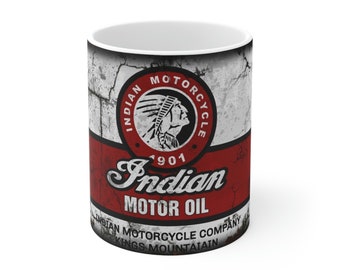 Retro Motor Oil Can Replica Coffee Mug, Mechanic Gift, Ceramic Mug, Dad Gift, Car Guy, Old Fashion Replica, Tea, Hot Chocolate
