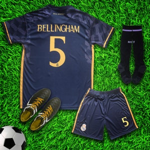 Madrid Bellingham 5 Away New Soccer Jersey & Shorts with Socks Set for Boys and Girls Youth Sizes image 1