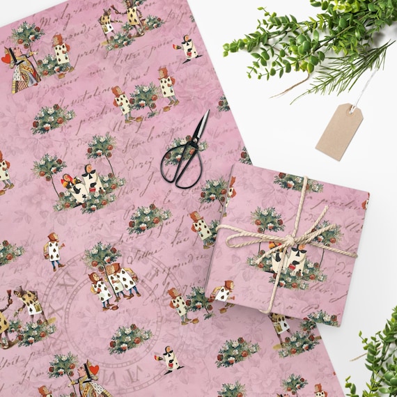 24 X 36 Alice in Wonderland Wrapping Paper, Vintage Wrapping Paper