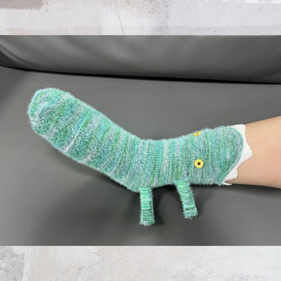 New Christmas Socks-shark Fish Chameleon Crocodile Knitted - Etsy