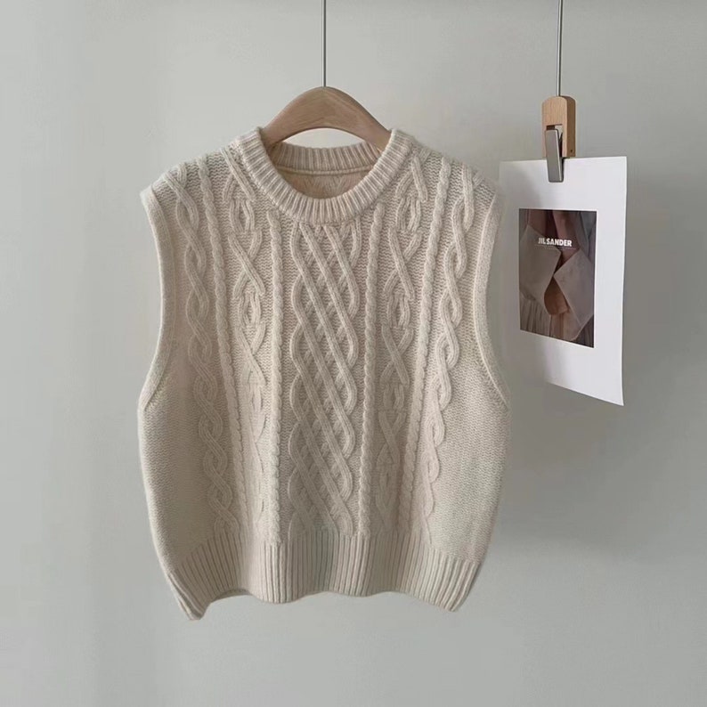 Knitted Vest for Women-sweater Vest for Womencrew Neck - Etsy
