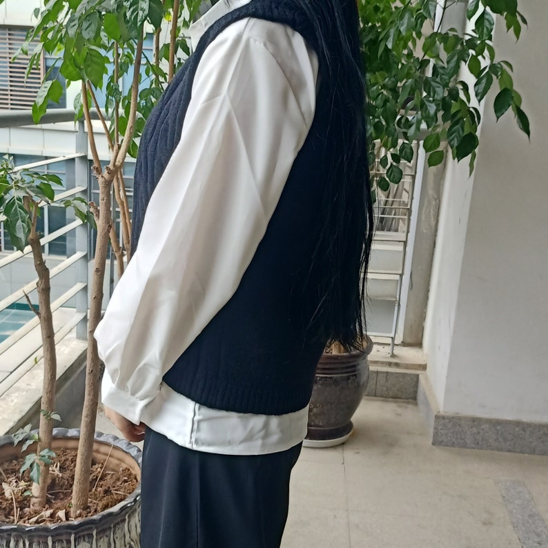 Women Sweater Vestknit Sleeveless Cardiganbuttoned Etsy