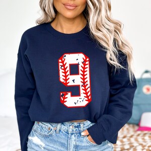 Custom Team Number Sweatshirt, Personalized Baseball Player Sweatshirt, Softball Shirt, Mom Sport, Gift for Father, Game Day, Baseball Lover