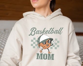 Sweats à capuche pour maman de basket-ball, chemise de basket-ball, sweats à capuche Game Day, jour de match de basket-ball, chemise des amateurs de basket-ball, t-shirt maman de basket-ball, cadeau de fête des mères
