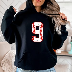 Custom Team Number Hoodie, Personalized Baseball Player Hoodie, Softball Shirt, Mom Sports Shirt, Gift for Father, Game Day, Baseball Lovers