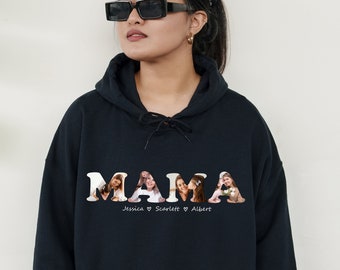 Custom Mama Photo Hoodie,Personalized Mom Tee, Mother's Day Gift,Custom Hoodie With Photo,Custom Mother Hoodie,Custom Mom Gift,Grandma Photo