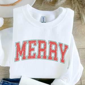 Christmas Sweatshirt, Merry Sweatshirt, Christmas Tee Sweatshirt, Holiday Sweatshirt, Christmas Sweatshirt, Xmas Sweat, Cute Christmas Sweat