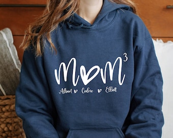 Personalized Mama Hoodie, Custom Mama Hoodie, Mama Kids Hoodie, Retro Mama Hoodie, Mama Gift, Mother's Day Hoodie, Cool Mom Hoodie