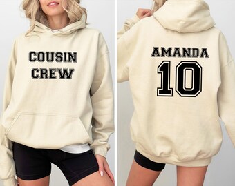 Custom Cousin Crew Hoodie, Matching Cousin Hooded Sweatshirt, Family Reunion Hoodie, Custom Family Matching Hoodie, Cousin Camp Hoodie