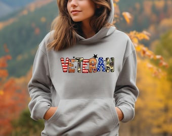 Veteran Hoodie, Veterans Day Hoodie, Patriotic Hoodie, Military Hoodie, American Flag Hoodie, Memorial Day Hoodie, Veterans Day Gift, Army