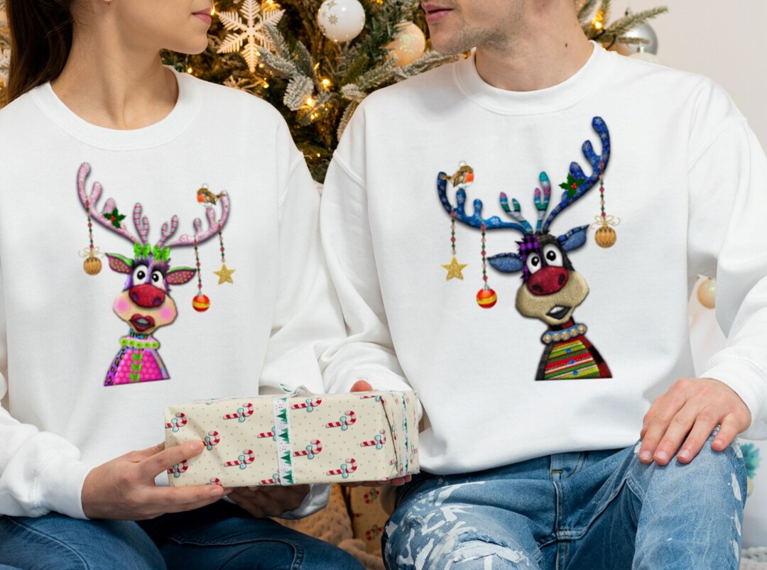 Couple - Santa And Reindeer  Sweater main image 0
