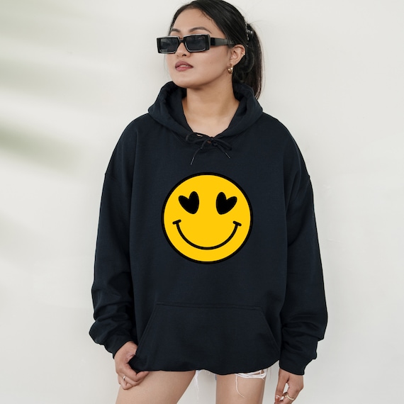 Sudadera con caras felices, sudadera con caras felices lindas, camiseta de  emoji sonriente, vibras positivas, cara feliz, camiseta retro de cara - Main Image