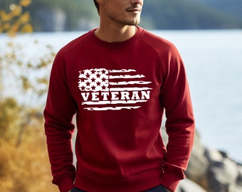 Military Sweatshirt, American Flag, Veteran Sweatshirt, Patriotic Sweatshirt, Veterans Day Sweatshirt, Memorial Day Sweat, Veterans Day Gift