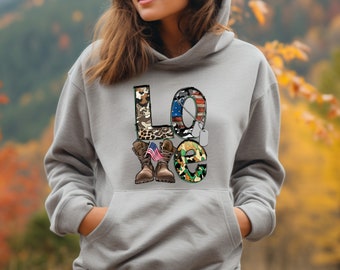 Love Hoodie, Veterans Day Hoodie, Military Hoodie, Patriotic Hoodie, Memorial Day Hoodie, American Flag Hoodie, Veterans Day Gift, Army