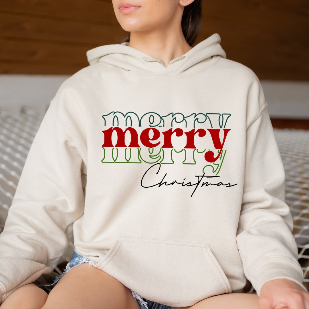 Merry Christmas Hoodie, Women Christmas Gift, Merry Shirt, Cute