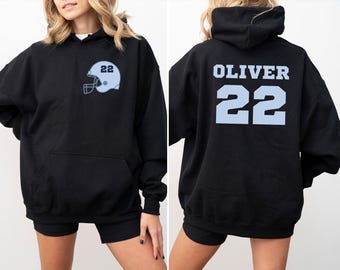 Custom Football Jersey Hoodie High School Game Day Hooded Sweatshirt Football Mom Pullover Team Spirit Sports Hoodie